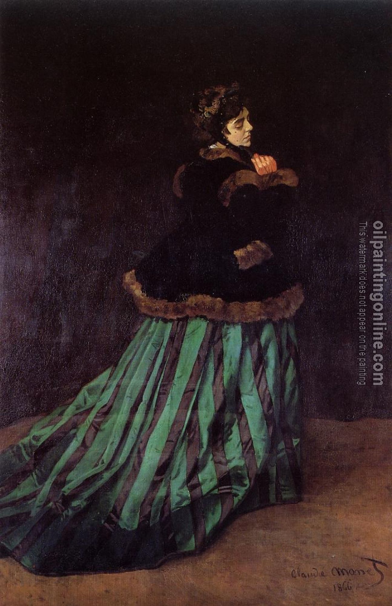 Monet, Claude Oscar - Camille, The Woman in a Green Dress
